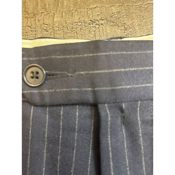 Designer‎ Men's Pinstripe 2-pc Suit Coppley Navy Business Formal Blazer Canada - Picture 10 of 14